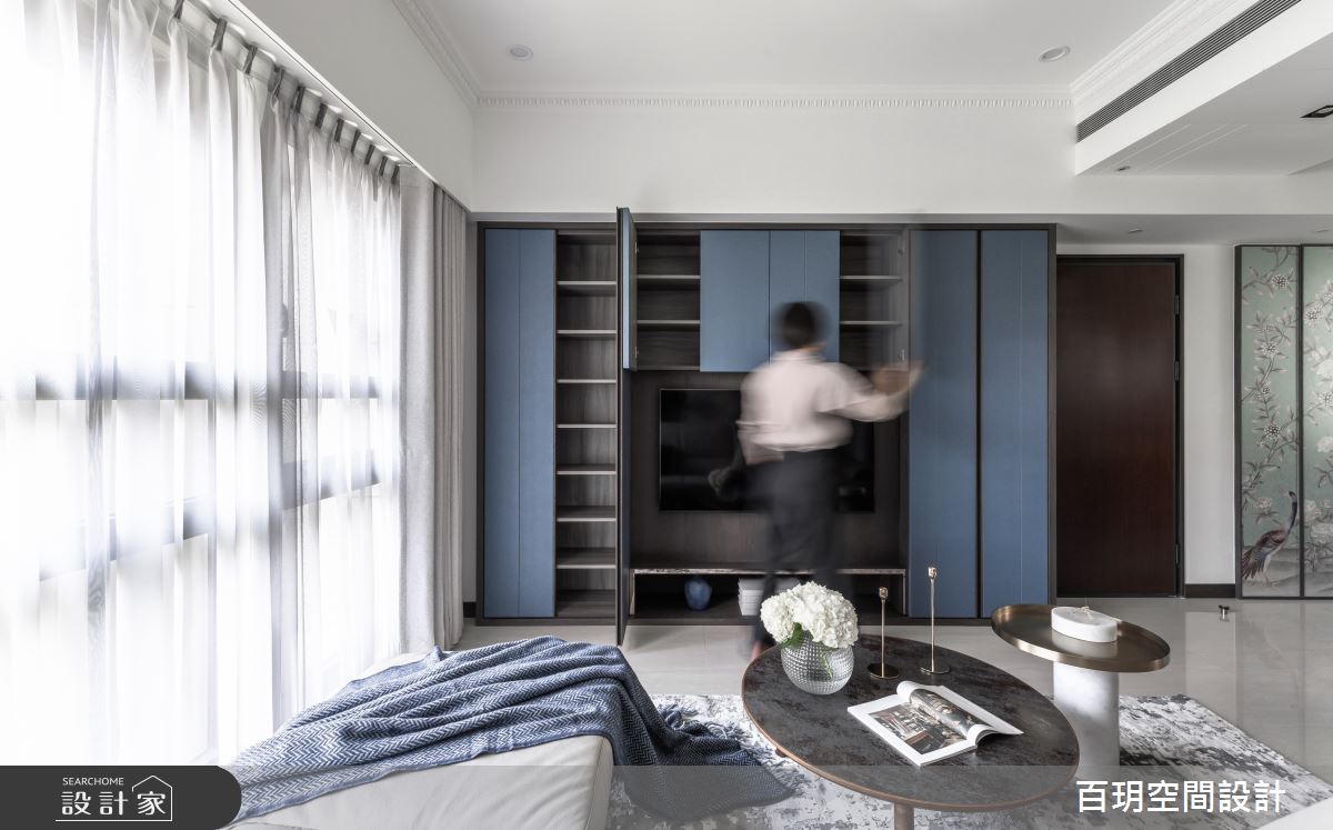 48坪新成屋(5年以下)＿現代風客廳案例圖片＿百玥空間設計＿百玥_青花瓷之8