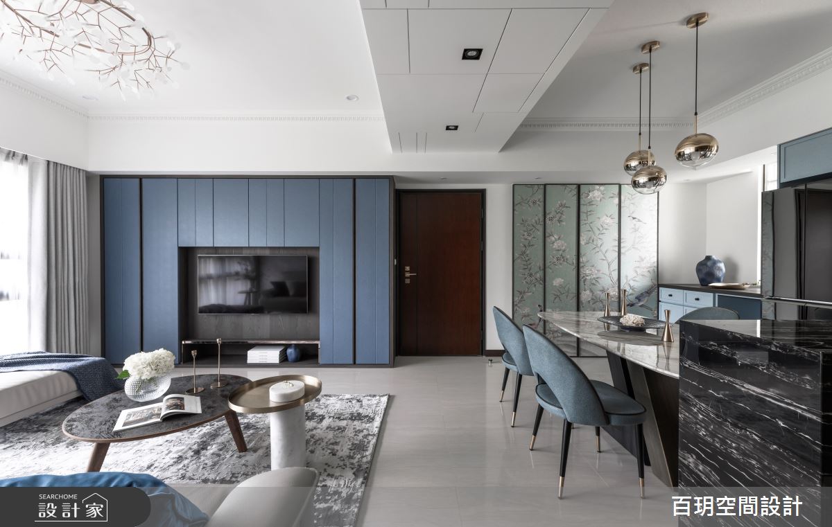 48坪新成屋(5年以下)＿現代風客廳餐廳案例圖片＿百玥空間設計＿百玥_青花瓷之9