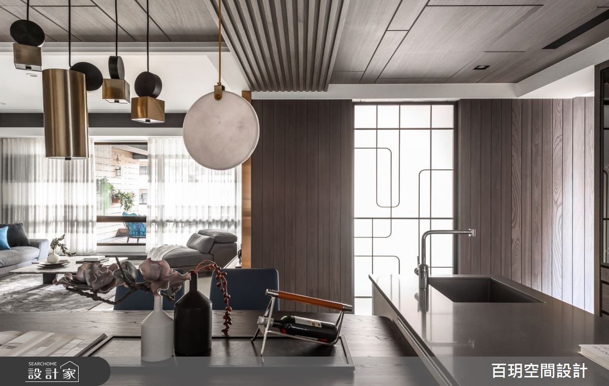152坪中古屋(5~15年)＿現代風客廳餐廳中島案例圖片＿百玥空間設計＿百玥_隱．園之18