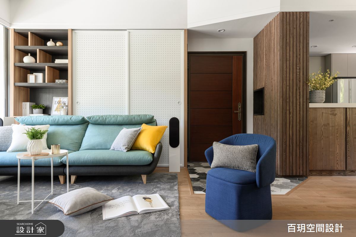 48坪新成屋(5年以下)＿混搭風玄關客廳案例圖片＿百玥空間設計＿百玥_檸檬氣泡水之1