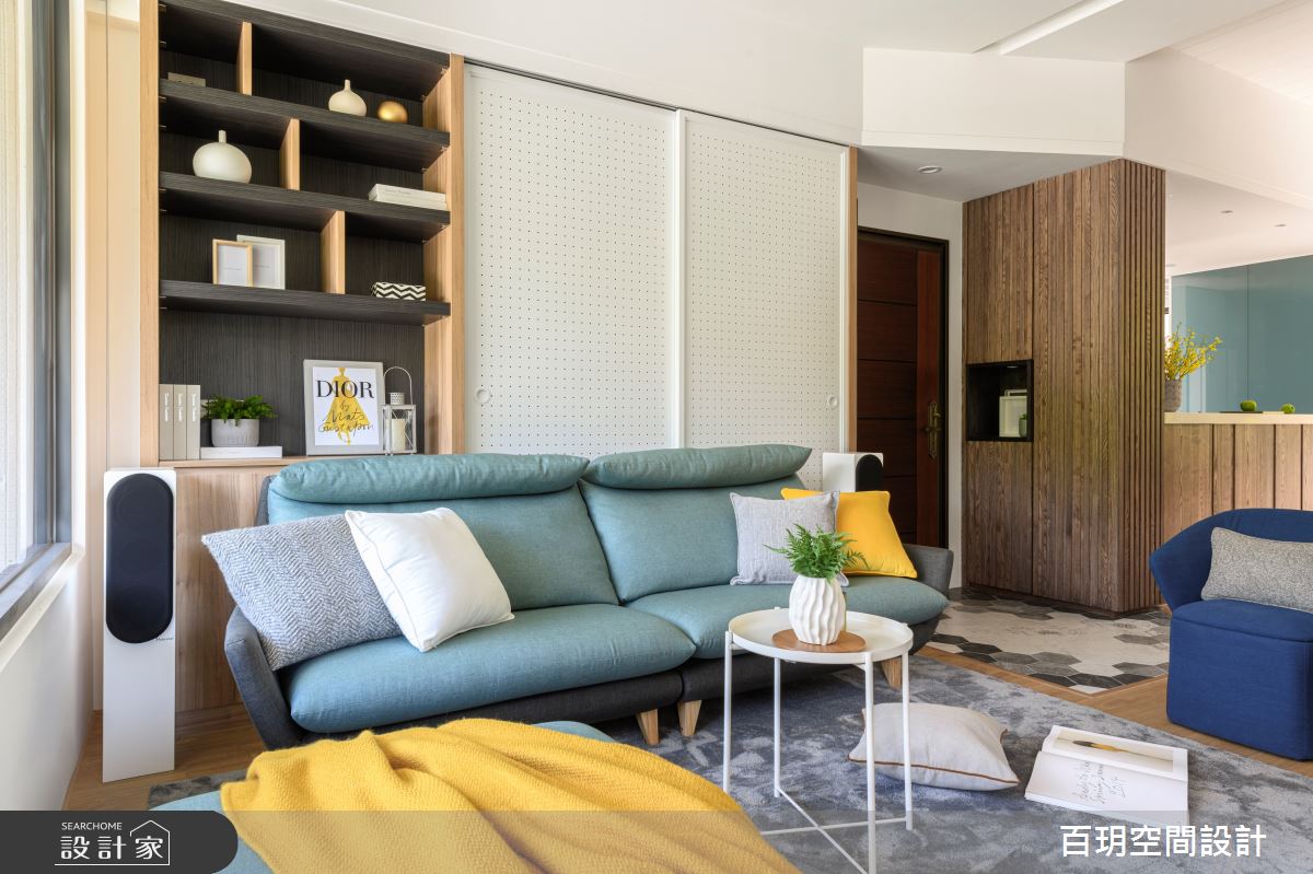 48坪新成屋(5年以下)＿混搭風玄關客廳案例圖片＿百玥空間設計＿百玥_檸檬氣泡水之2
