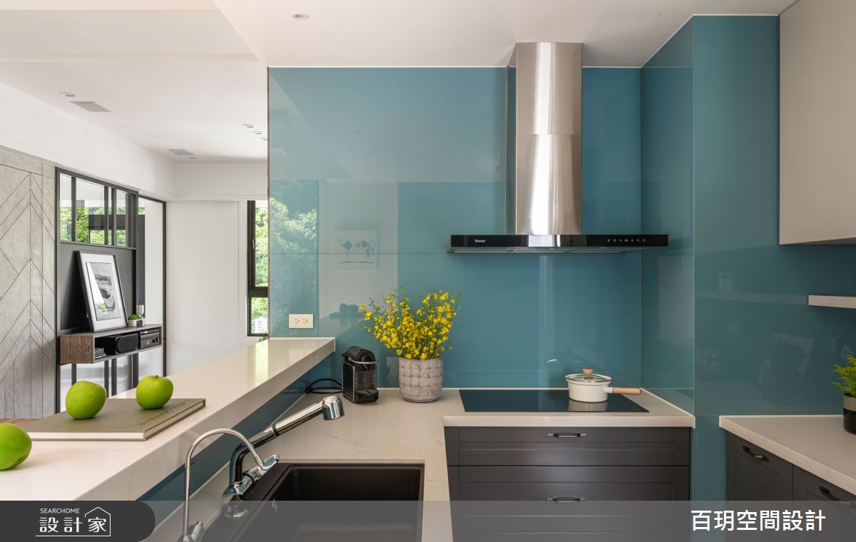 48坪新成屋(5年以下)＿混搭風廚房中島案例圖片＿百玥空間設計＿百玥_檸檬氣泡水之7
