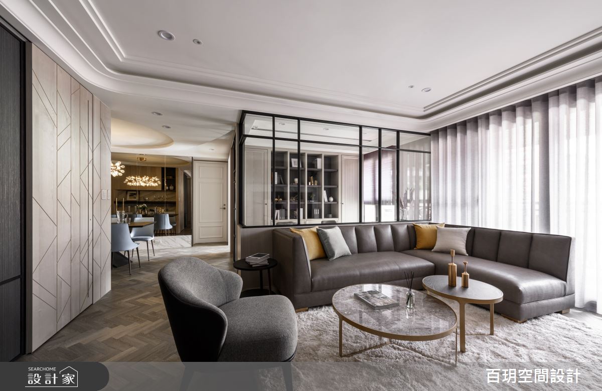 63坪新成屋(5年以下)＿美式風客廳案例圖片＿百玥空間設計＿百玥_不會褪色的美之5