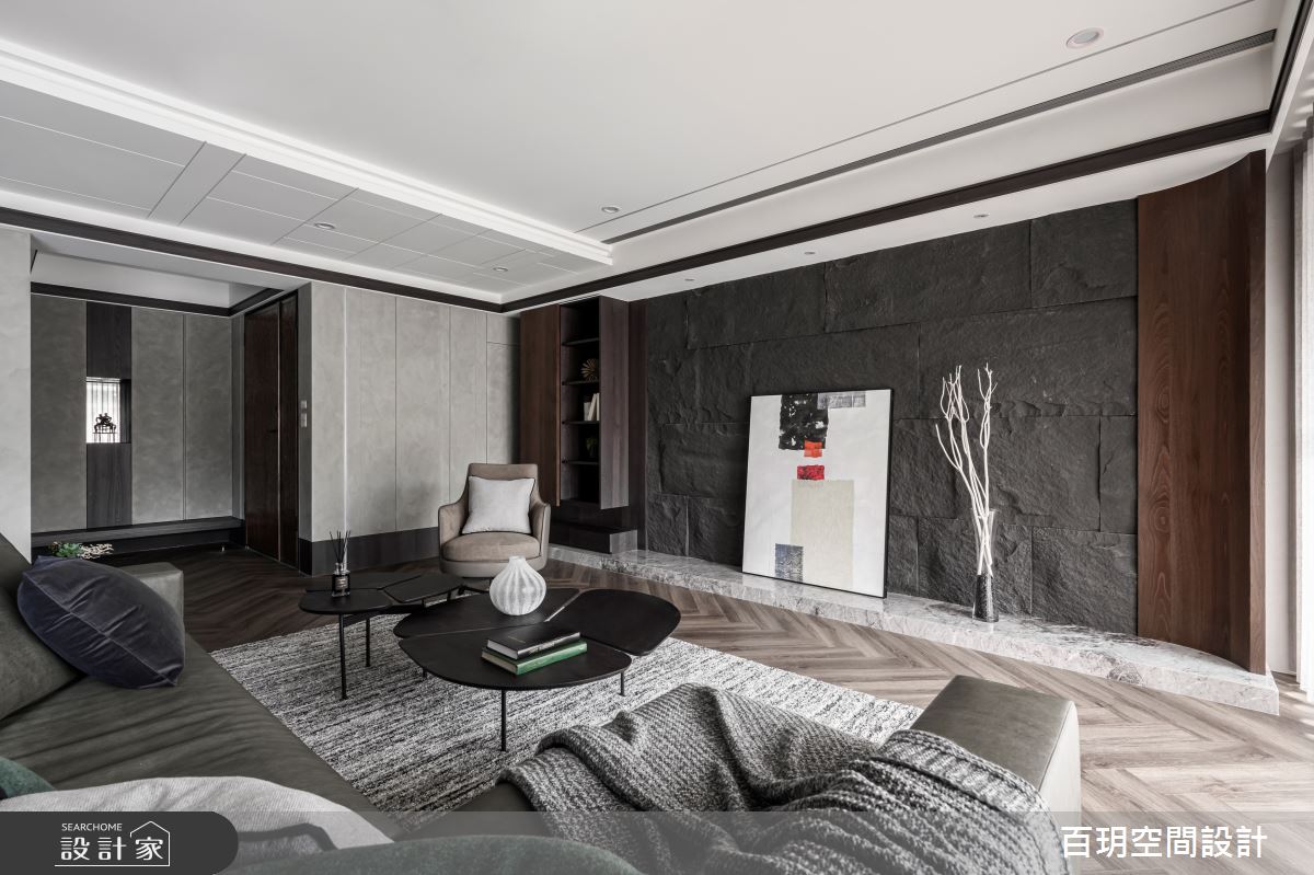 75坪新成屋(5年以下)＿人文禪風客廳案例圖片＿百玥空間設計＿百玥_石溯心境之5