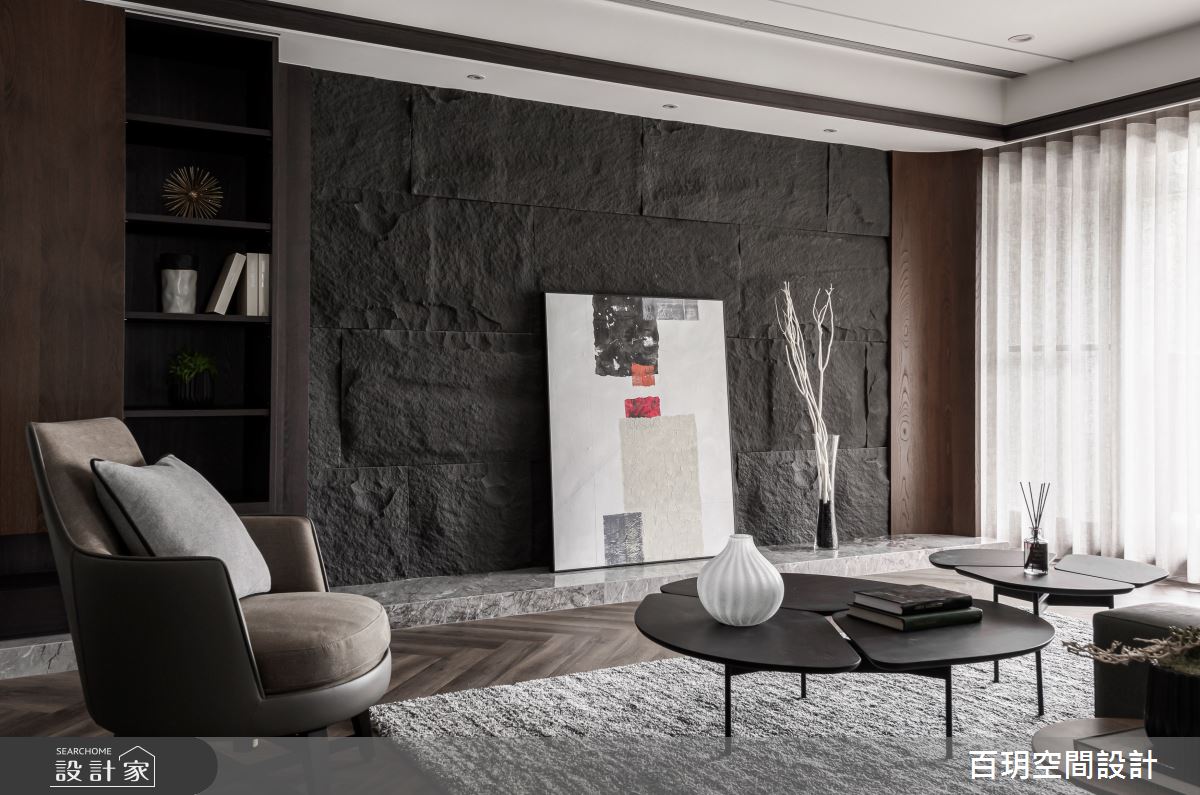 75坪新成屋(5年以下)＿人文禪風客廳案例圖片＿百玥空間設計＿百玥_石溯心境之6