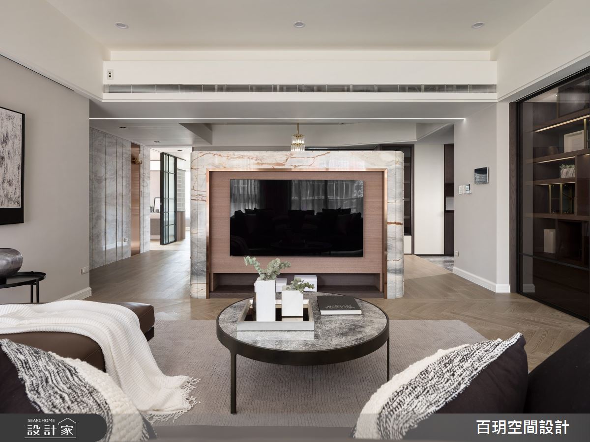 65坪新成屋(5年以下)＿現代風客廳案例圖片＿百玥空間設計＿百玥_金盞  花之2