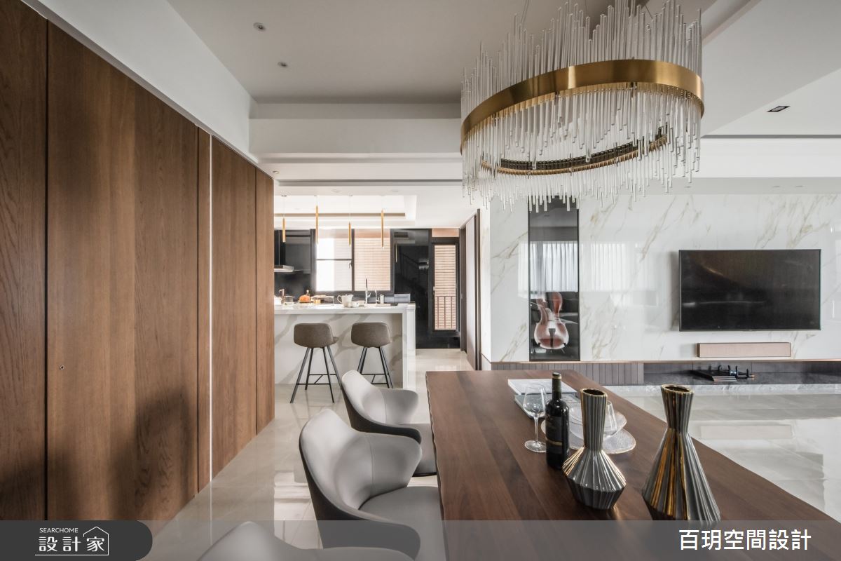 77坪新成屋(5年以下)＿現代風客廳餐廳案例圖片＿百玥空間設計＿百玥_杏花開之6