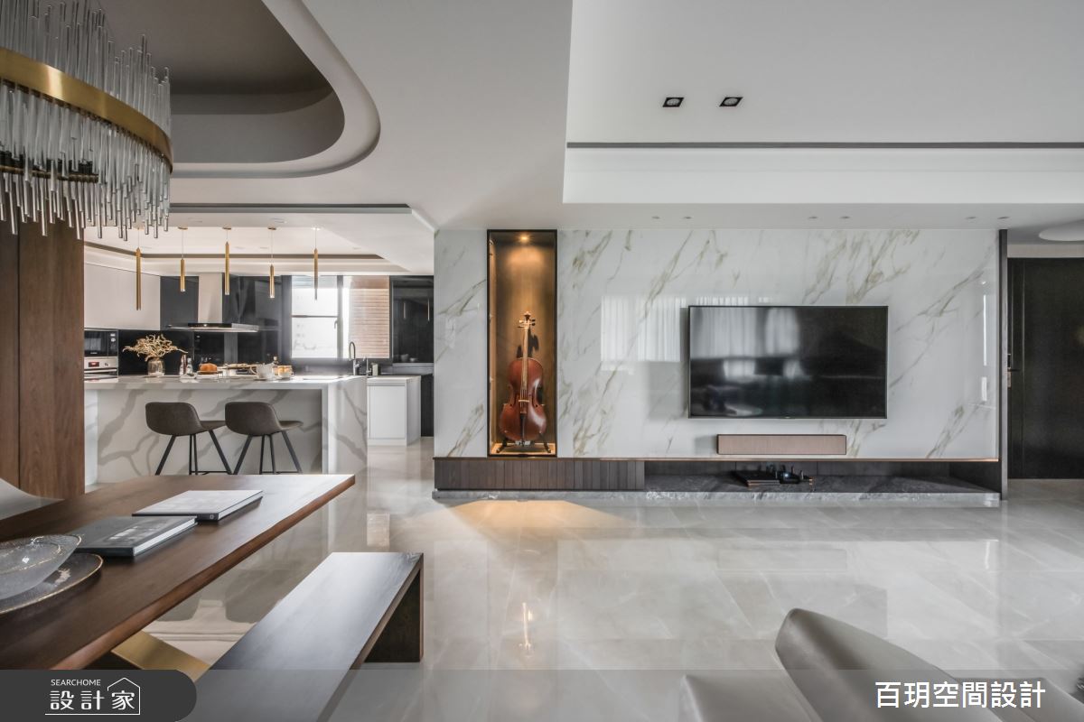 77坪新成屋(5年以下)＿現代風客廳案例圖片＿百玥空間設計＿百玥_杏花開之5