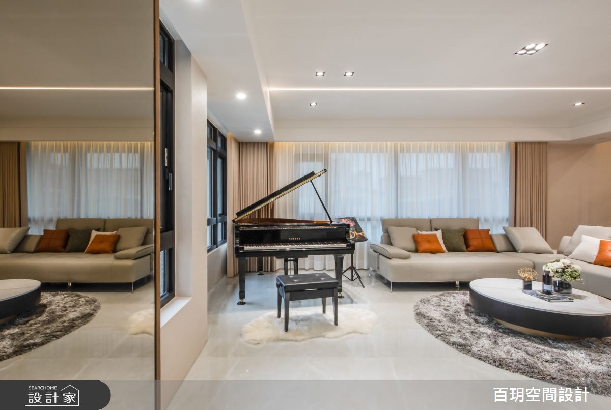77坪新成屋(5年以下)＿現代風客廳案例圖片＿百玥空間設計＿百玥_杏花開之7