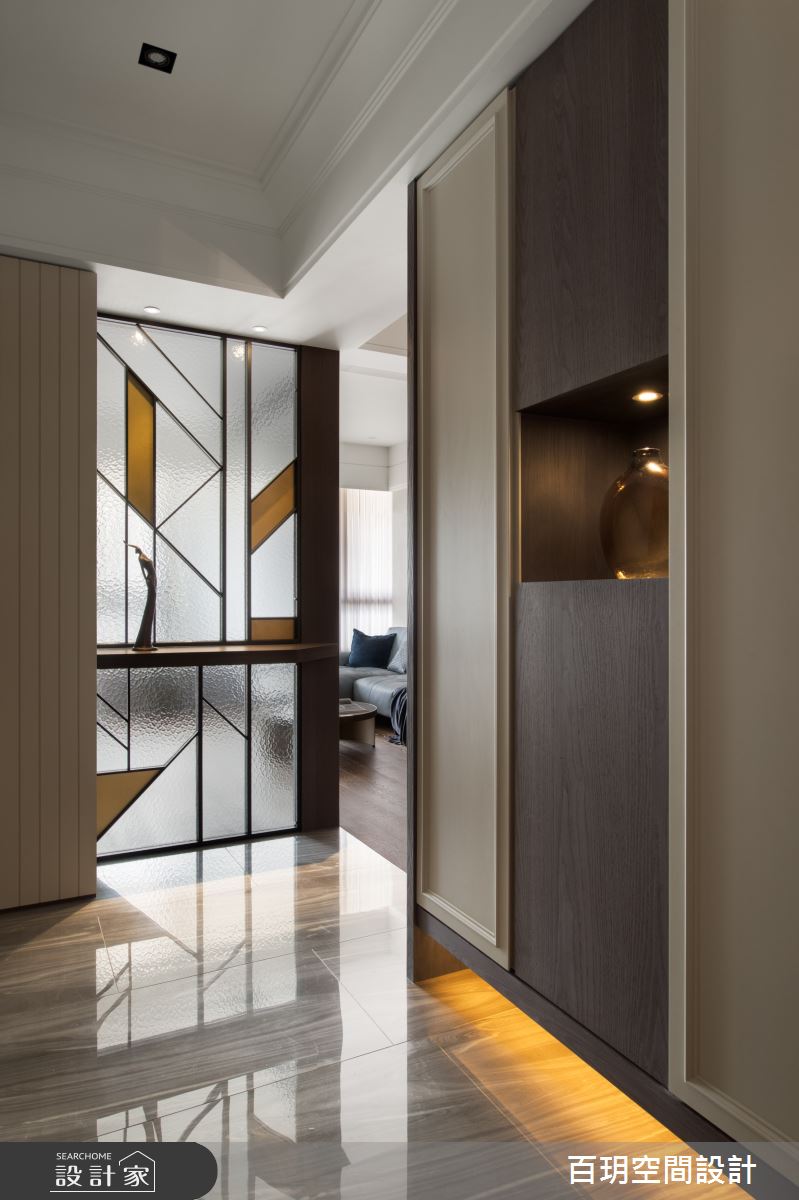 88坪新成屋(5年以下)＿現代風玄關案例圖片＿百玥空間設計＿百玥_濃烈.曼特寧之1
