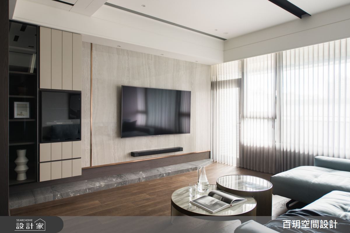 88坪新成屋(5年以下)＿現代風客廳案例圖片＿百玥空間設計＿百玥_濃烈.曼特寧之7