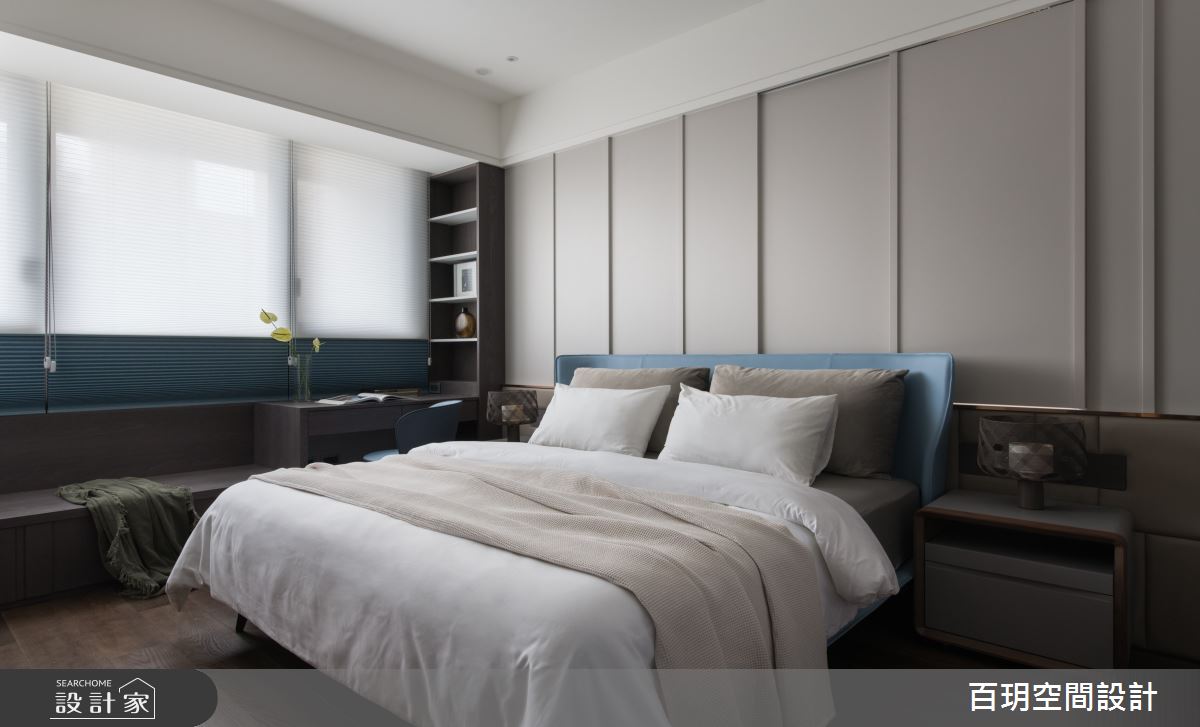 88坪新成屋(5年以下)＿現代風臥室臥榻案例圖片＿百玥空間設計＿百玥_濃烈.曼特寧之12