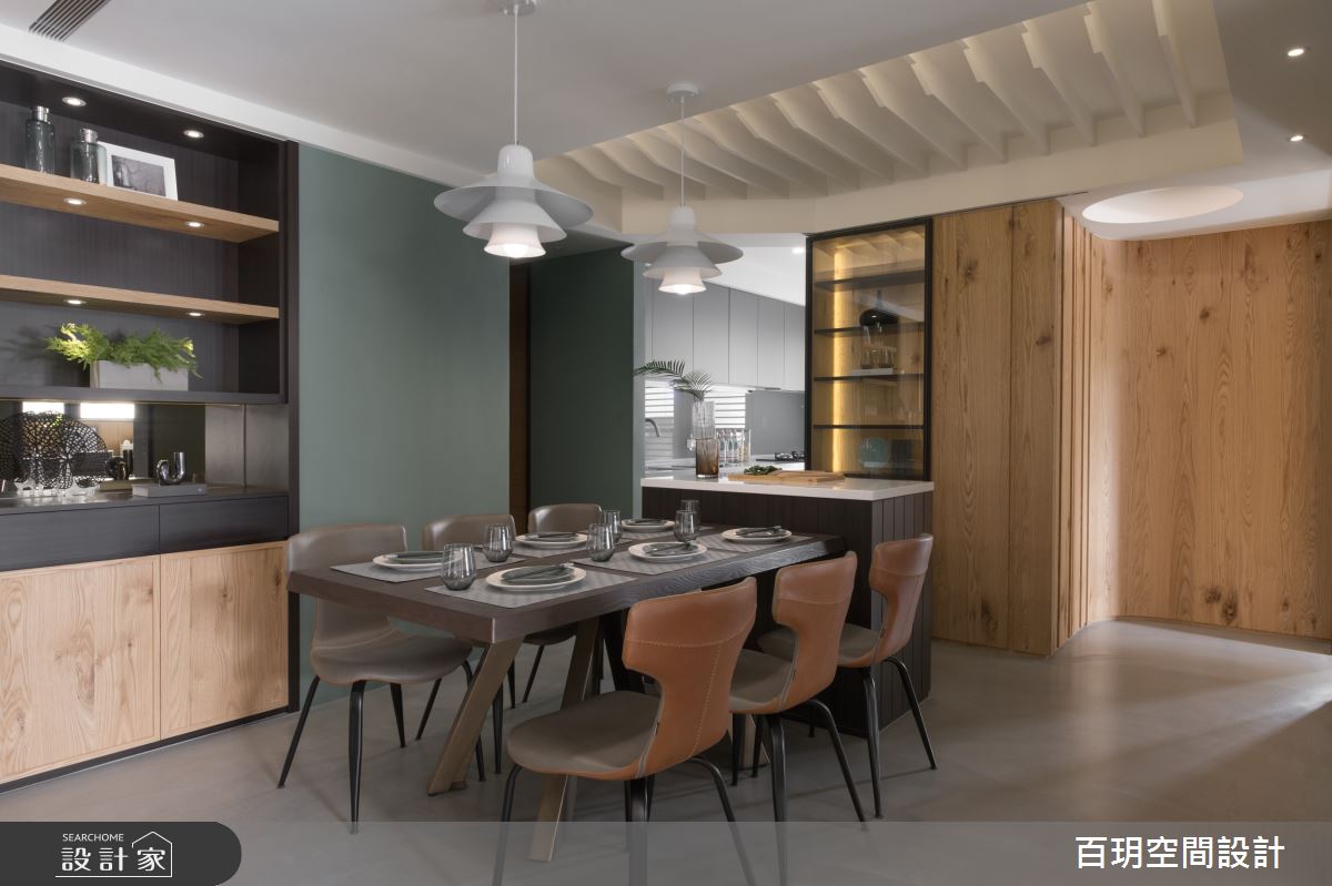 75坪新成屋(5年以下)＿人文禪風餐廳廚房中島案例圖片＿百玥空間設計＿百玥_翡翠檸檬之7