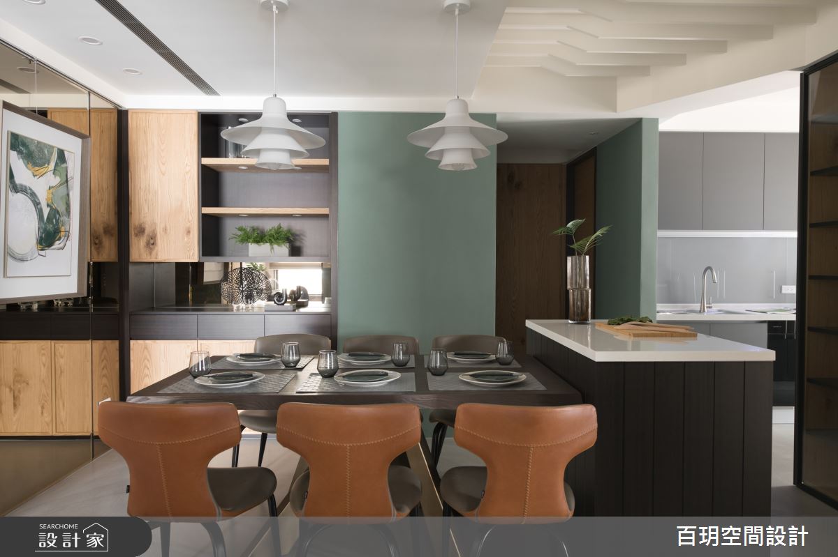 75坪新成屋(5年以下)＿人文禪風餐廳廚房中島案例圖片＿百玥空間設計＿百玥_翡翠檸檬之8
