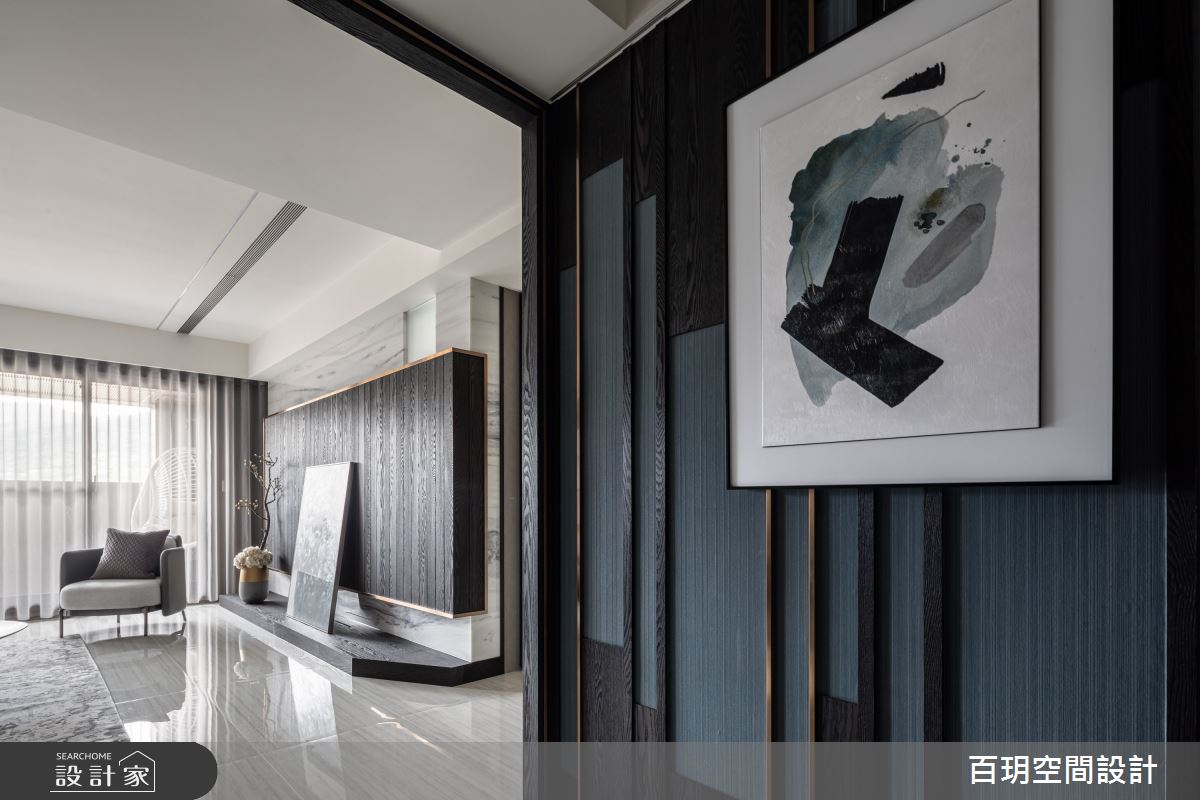 75坪新成屋(5年以下)＿簡約風玄關客廳案例圖片＿百玥空間設計＿百玥_迷迭香之1