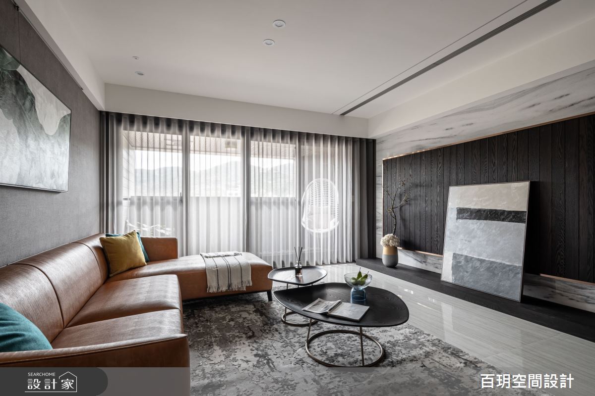 75坪新成屋(5年以下)＿簡約風客廳案例圖片＿百玥空間設計＿百玥_迷迭香之3
