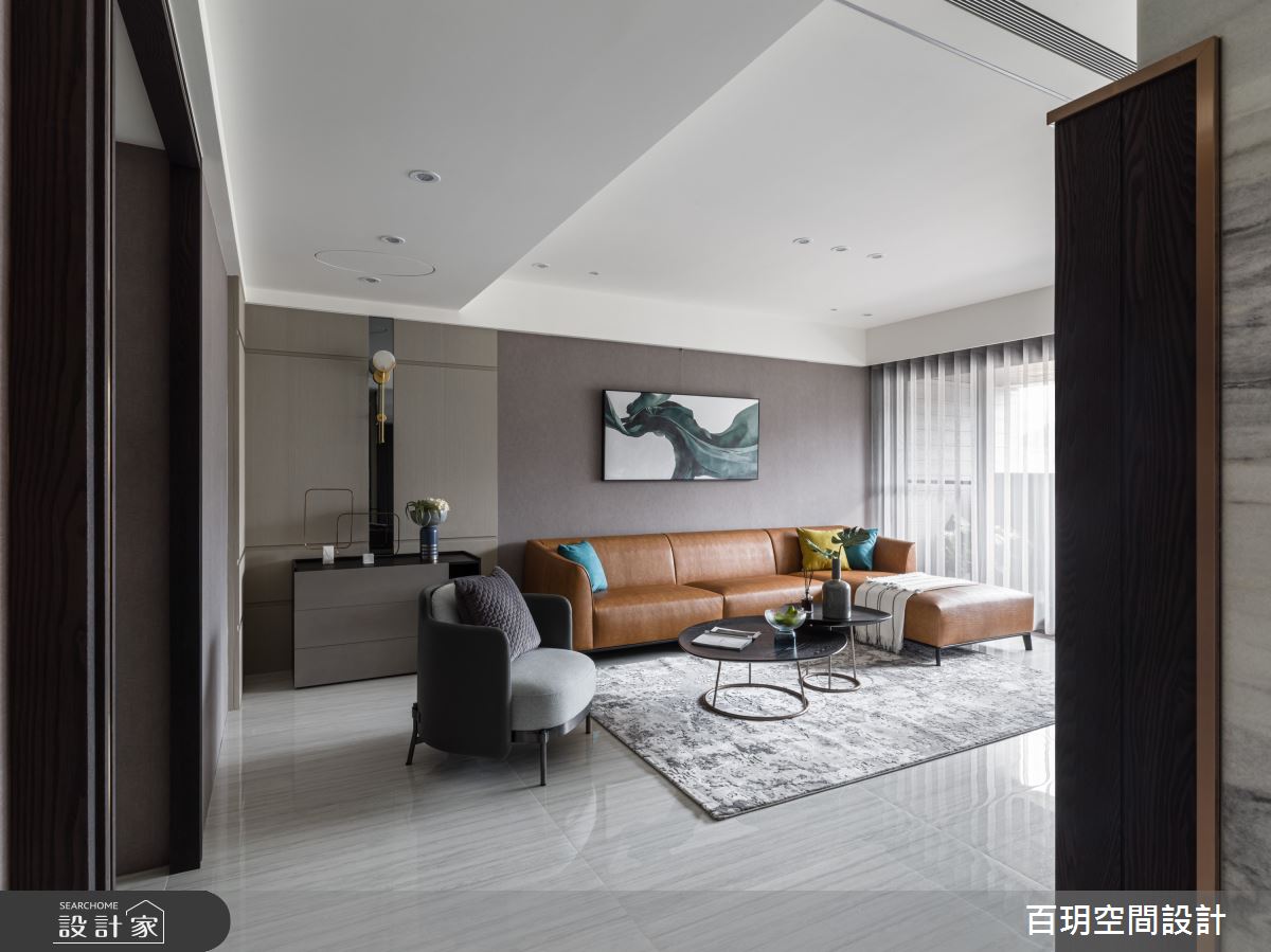 75坪新成屋(5年以下)＿簡約風客廳案例圖片＿百玥空間設計＿百玥_迷迭香之7
