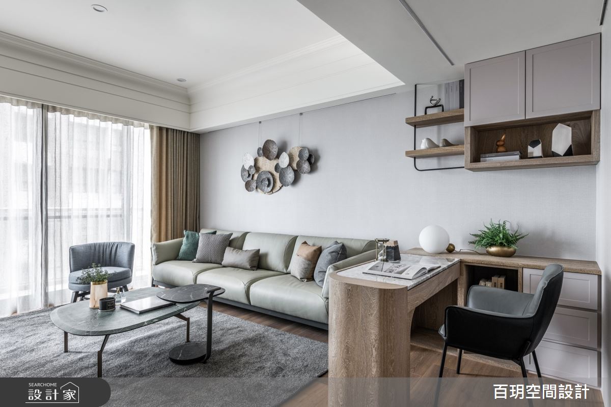 79坪中古屋(5~15年)＿現代風客廳書房工作區案例圖片＿百玥空間設計＿百玥_黛西小姐之6
