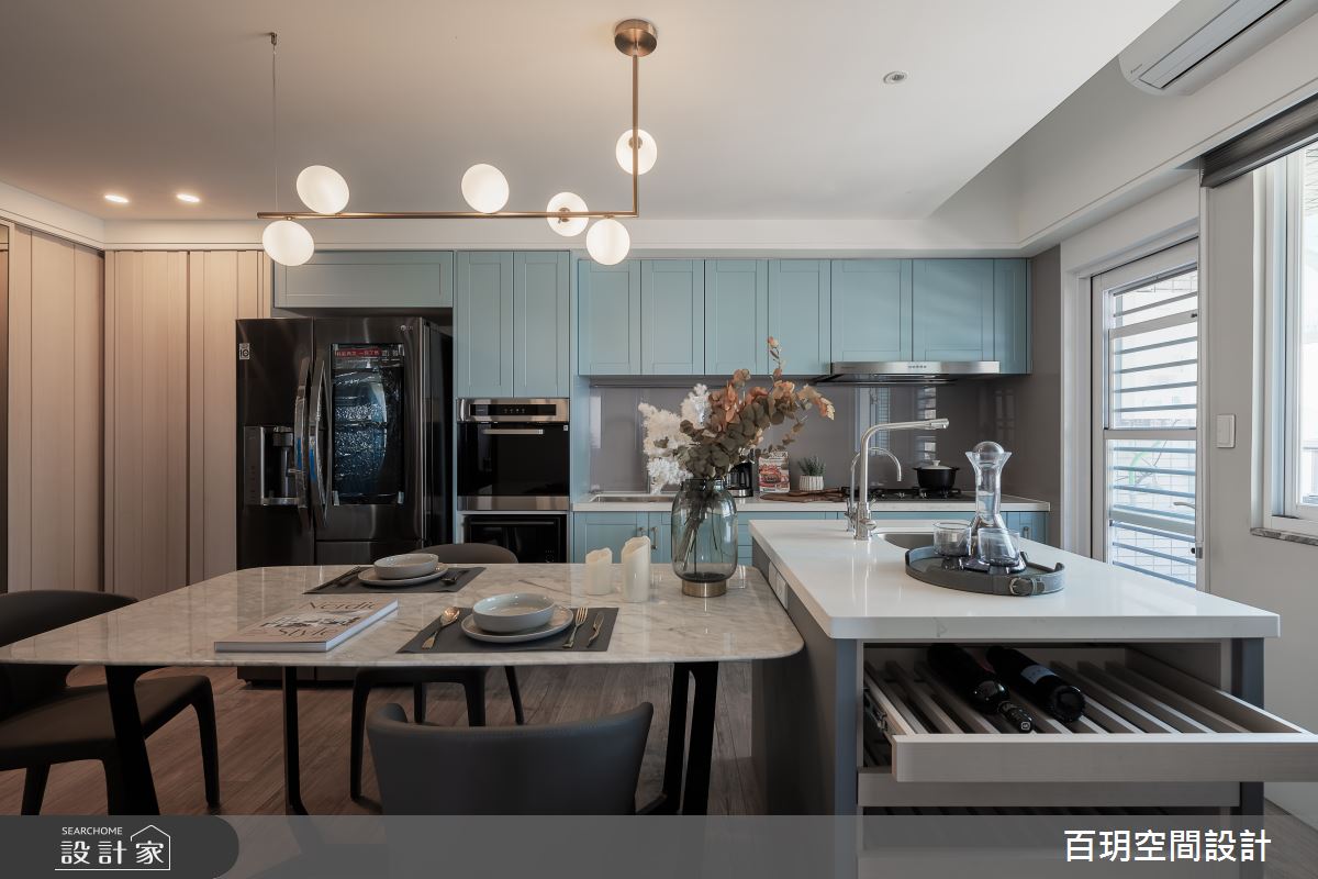 53坪老屋(16~30年)＿現代風餐廳廚房中島案例圖片＿百玥空間設計＿百玥_A.JAZZ之9