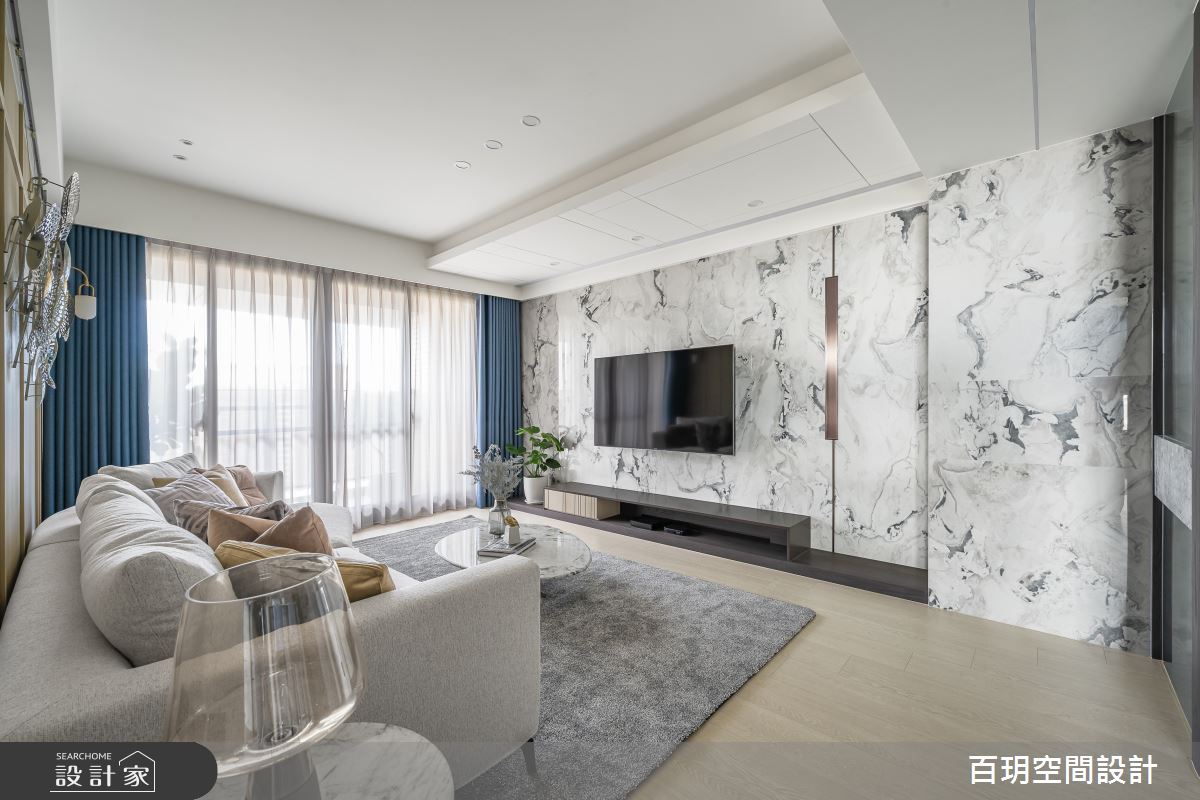 61坪新成屋(5年以下)＿現代風客廳案例圖片＿百玥空間設計＿百玥_輕.桂妃之2
