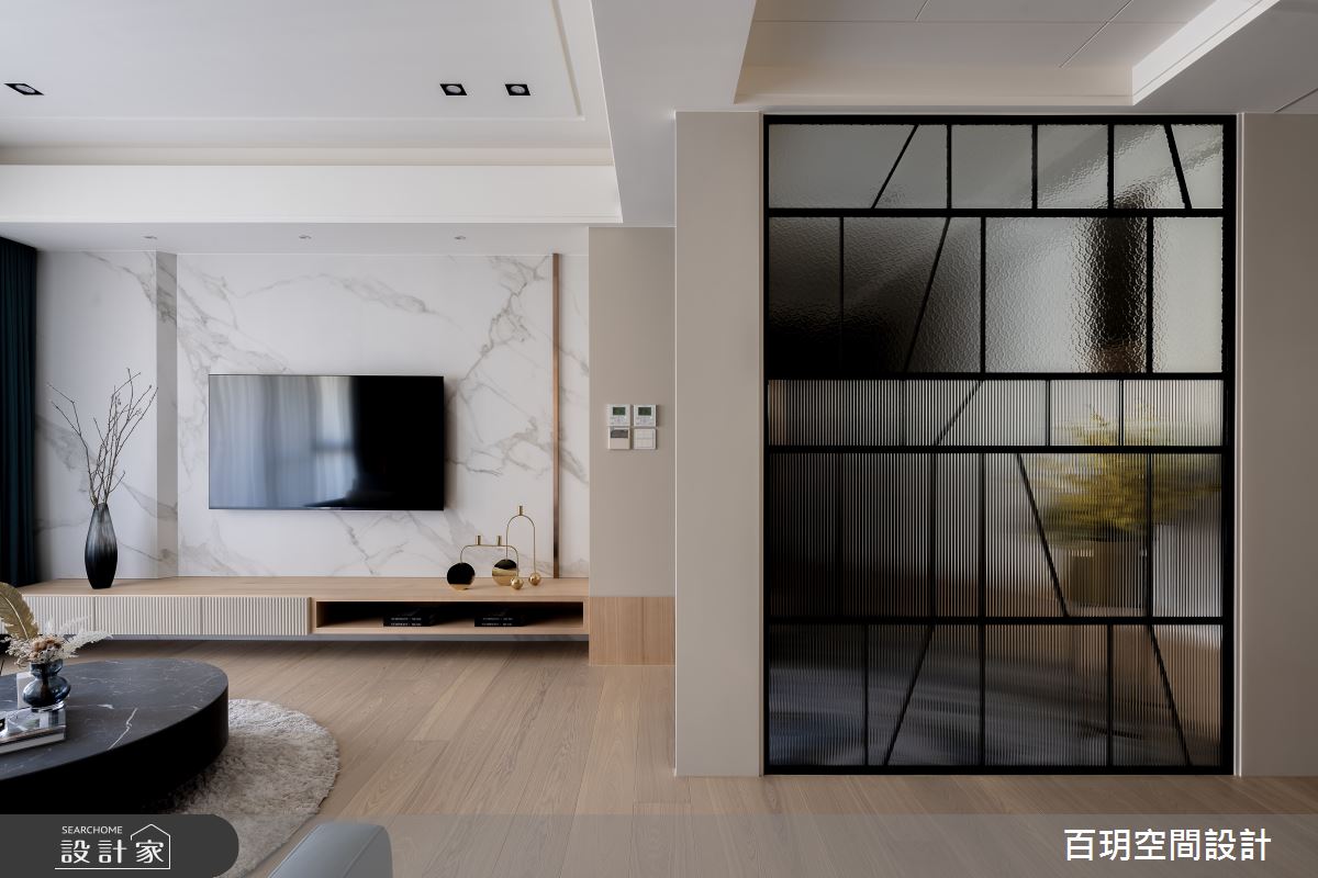 108坪新成屋(5年以下)＿現代風玄關客廳案例圖片＿百玥空間設計＿百玥_山嵐之4