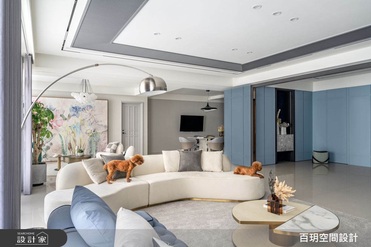138坪新成屋(5年以下)＿混搭風客廳案例圖片＿百玥空間設計＿百玥_蘭心花之2