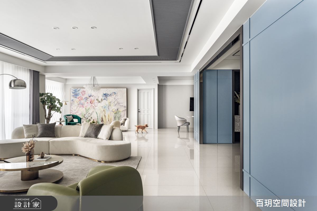138坪新成屋(5年以下)＿混搭風客廳案例圖片＿百玥空間設計＿百玥_蘭心花之6