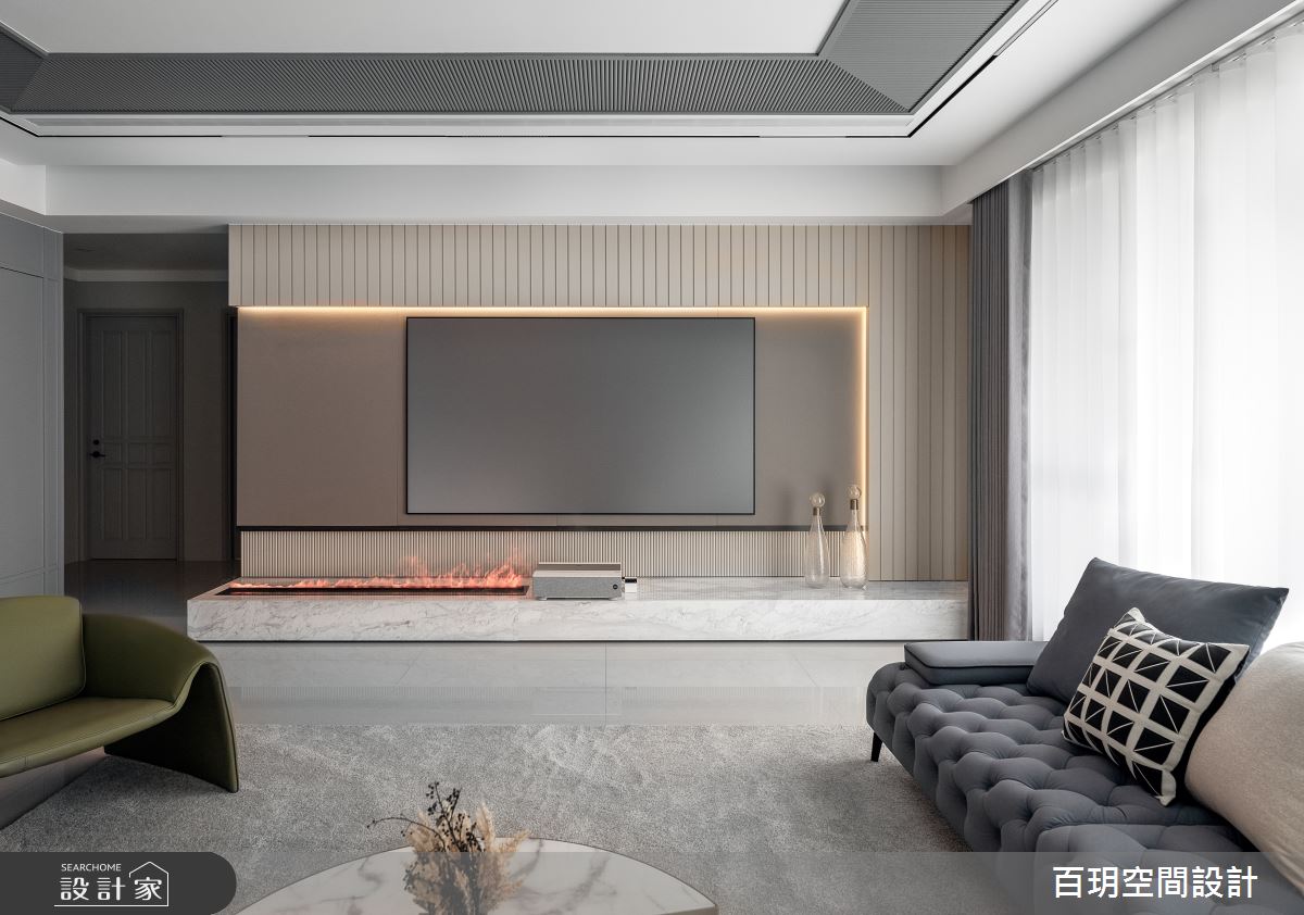 138坪新成屋(5年以下)＿混搭風客廳案例圖片＿百玥空間設計＿百玥_蘭心花之7