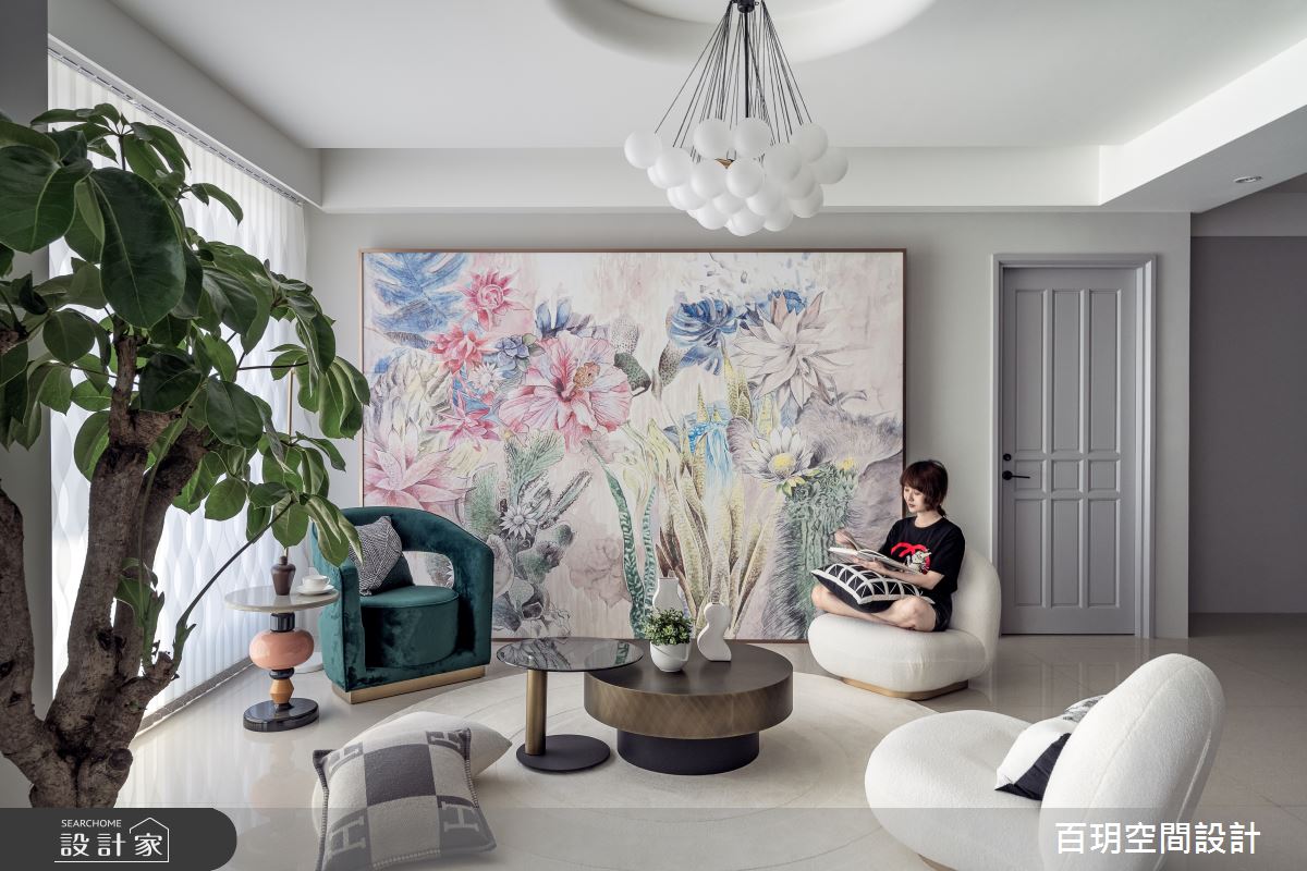 138坪新成屋(5年以下)＿混搭風多功能室案例圖片＿百玥空間設計＿百玥_蘭心花之9