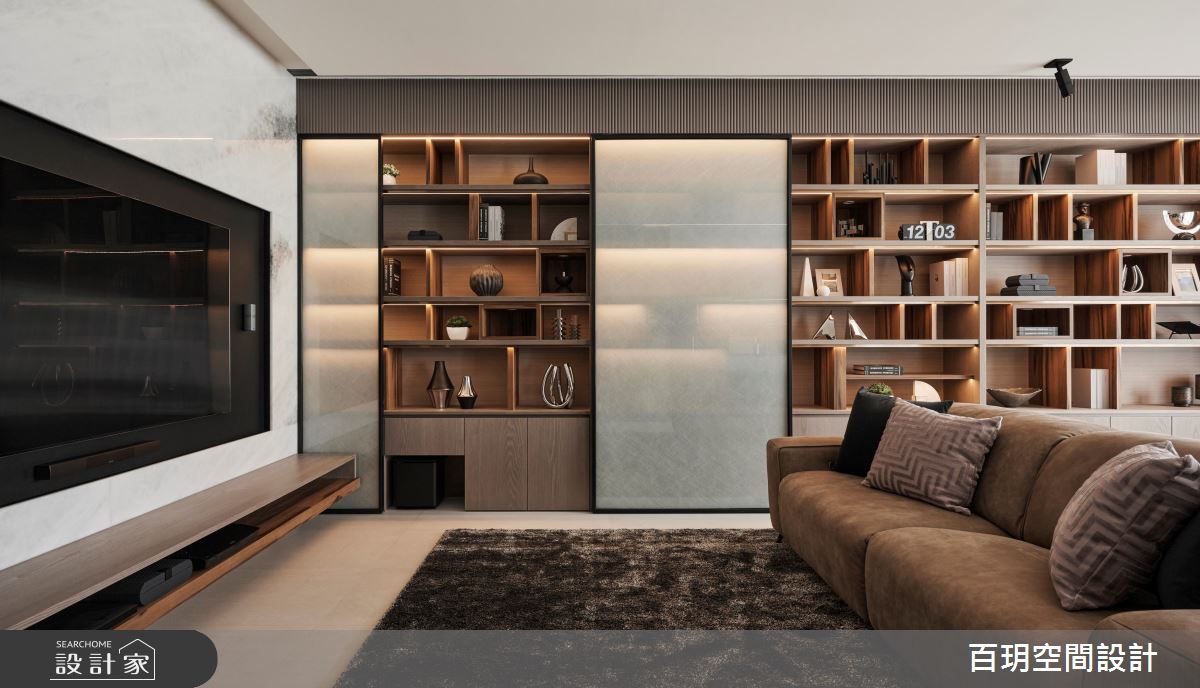 136坪新成屋(5年以下)＿現代風客廳案例圖片＿百玥空間設計＿百玥_高帽紳士之4