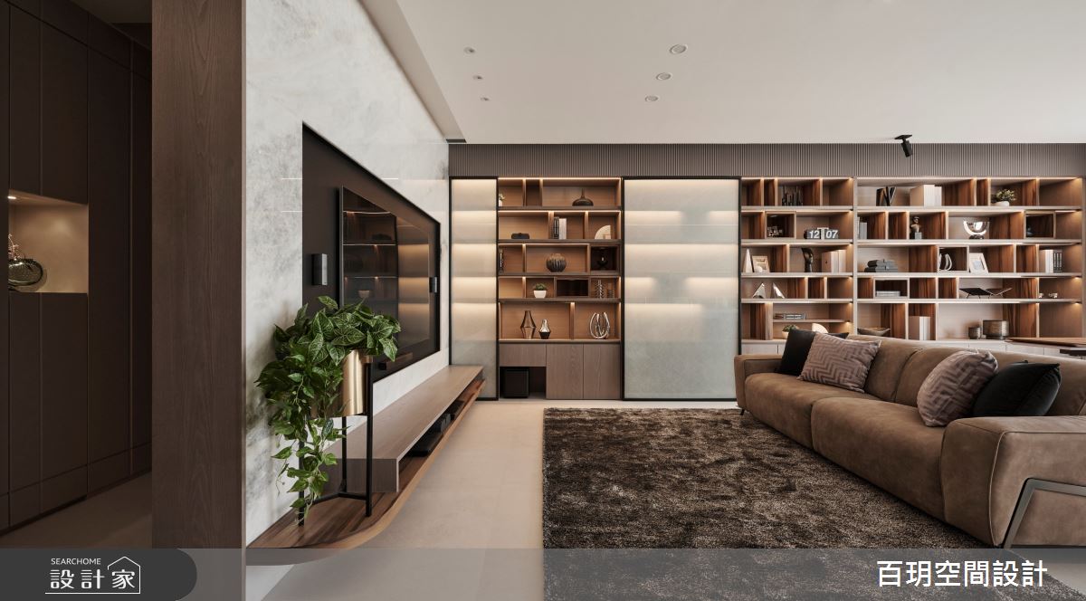 136坪新成屋(5年以下)＿現代風客廳案例圖片＿百玥空間設計＿百玥_高帽紳士之3