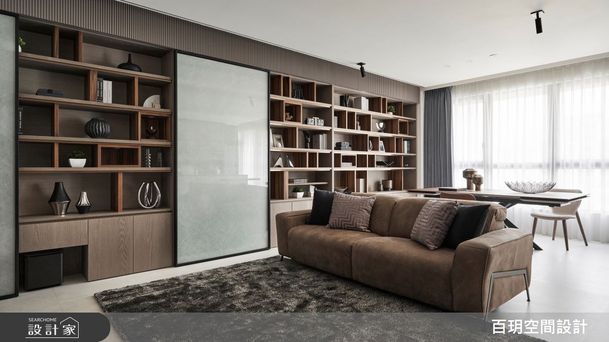 136坪新成屋(5年以下)＿現代風客廳餐廳工作區案例圖片＿百玥空間設計＿百玥_高帽紳士之5
