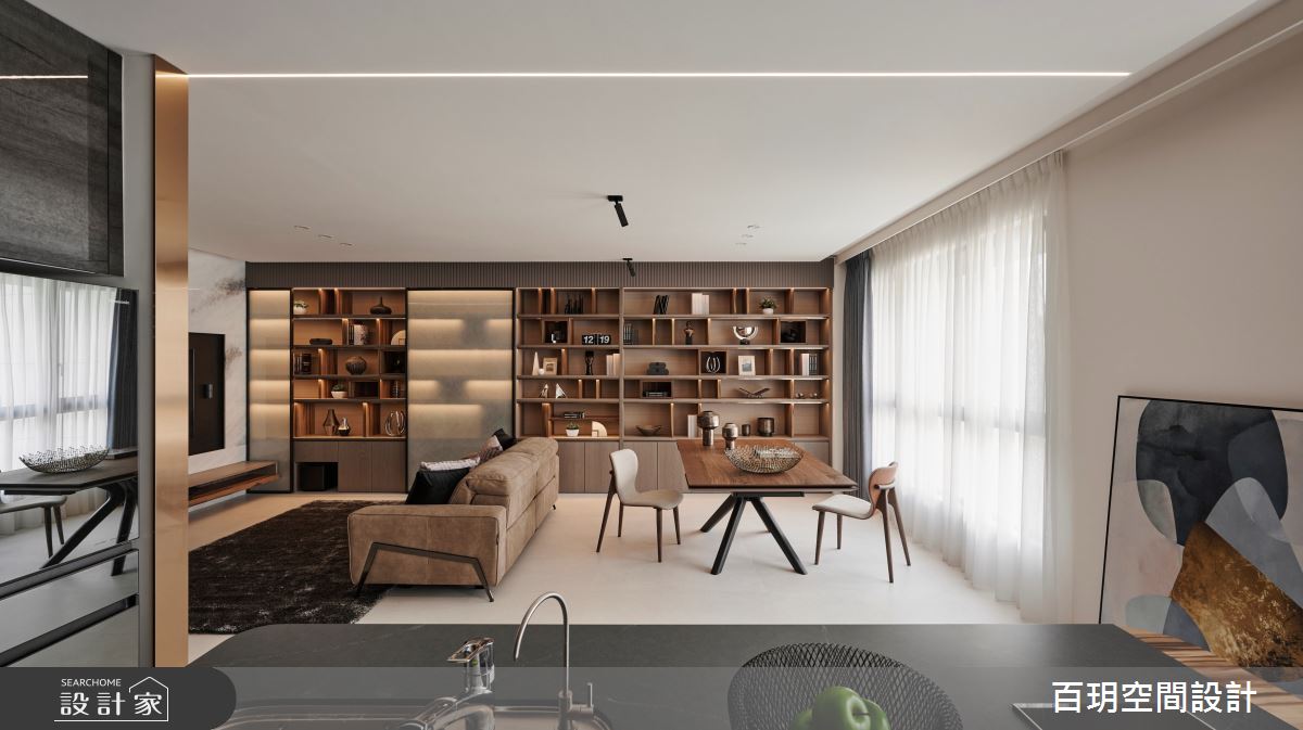136坪新成屋(5年以下)＿現代風客廳餐廳案例圖片＿百玥空間設計＿百玥_高帽紳士之12