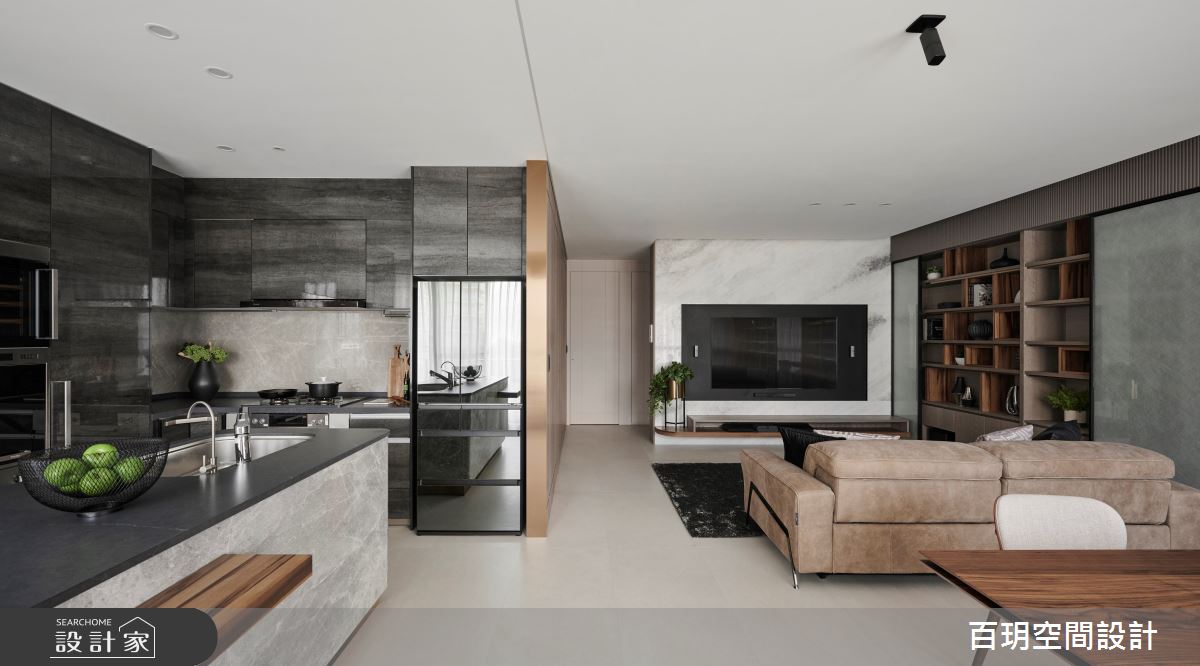 136坪新成屋(5年以下)＿現代風客廳餐廳廚房中島案例圖片＿百玥空間設計＿百玥_高帽紳士之16