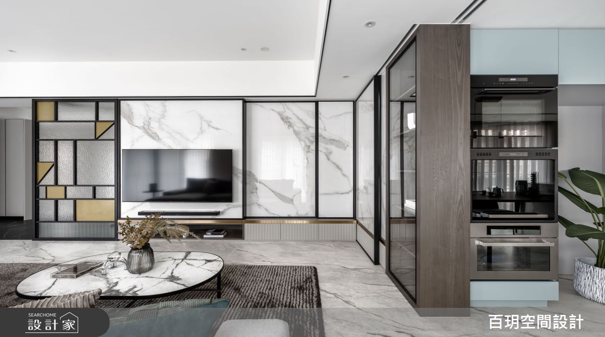 68坪新成屋(5年以下)＿現代風客廳案例圖片＿百玥空間設計＿百玥_英倫爵士之1