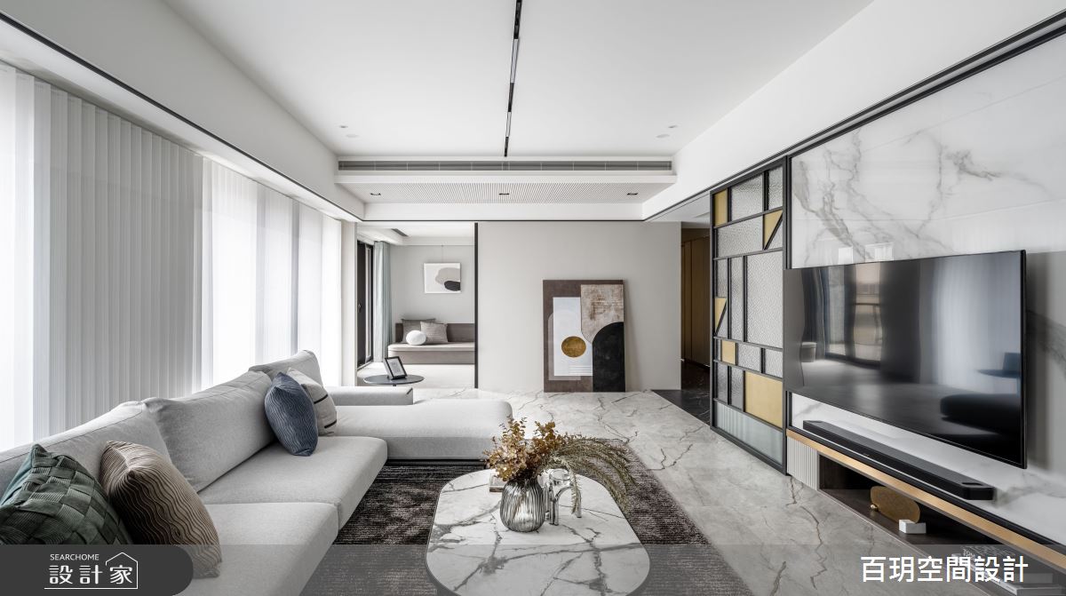 68坪新成屋(5年以下)＿現代風客廳案例圖片＿百玥空間設計＿百玥_英倫爵士之5