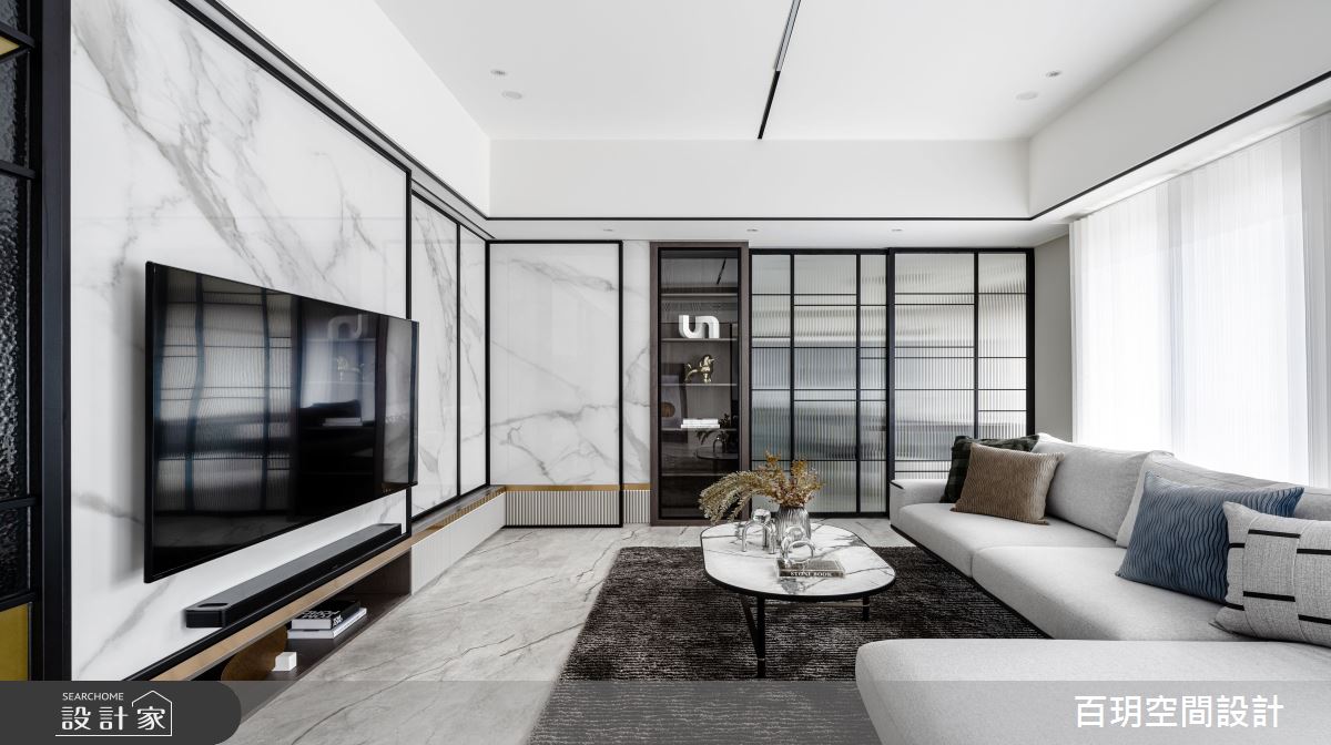 68坪新成屋(5年以下)＿現代風客廳案例圖片＿百玥空間設計＿百玥_英倫爵士之12