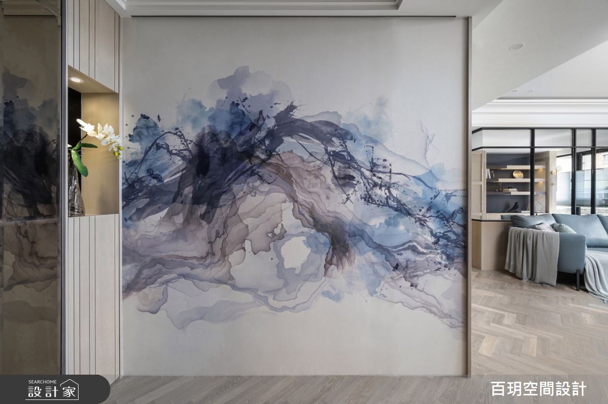 75坪新成屋(5年以下)＿美式風玄關案例圖片＿百玥空間設計＿百玥_風信子的告白之2