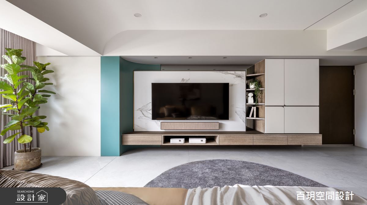 23坪老屋(31~40年)＿混搭風客廳案例圖片＿百玥空間設計＿百玥_墨白色的天空之1