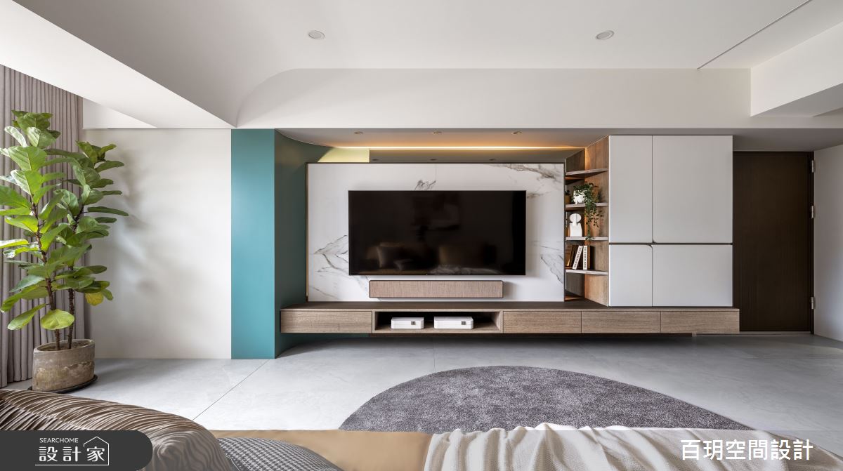 23坪老屋(31~40年)＿混搭風客廳案例圖片＿百玥空間設計＿百玥_墨白色的天空之2