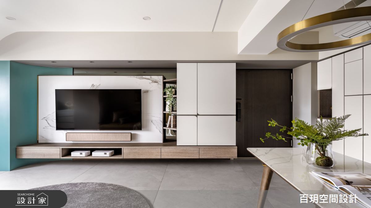 23坪老屋(31~40年)＿混搭風客廳案例圖片＿百玥空間設計＿百玥_墨白色的天空之3