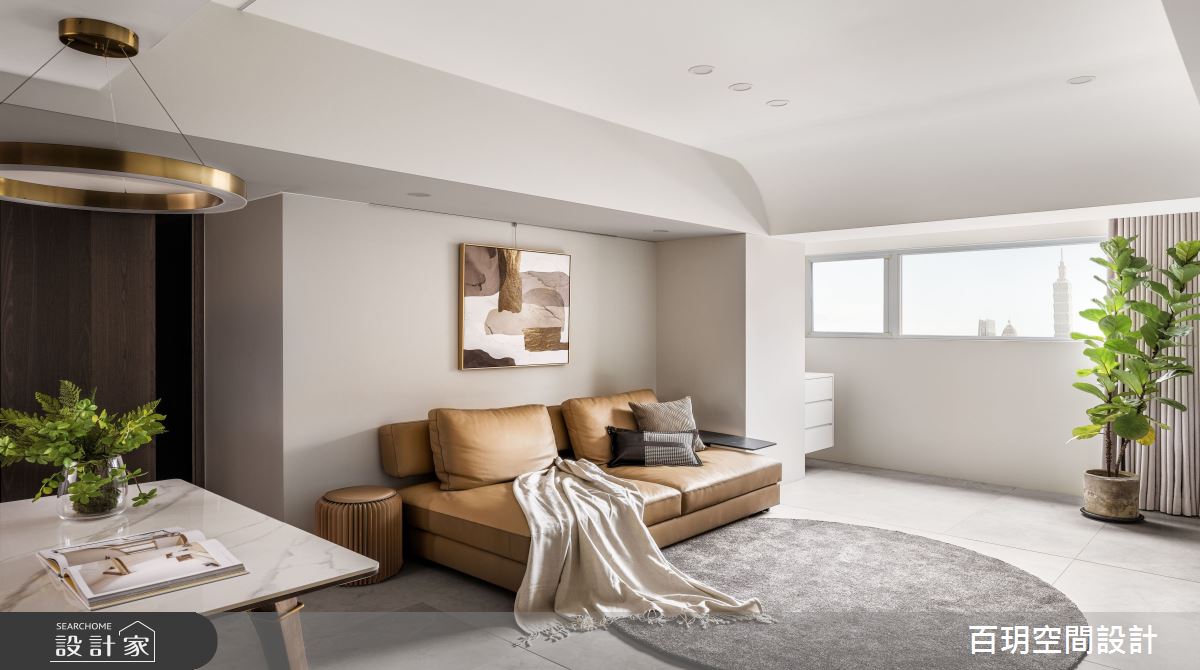 23坪老屋(31~40年)＿混搭風客廳案例圖片＿百玥空間設計＿百玥_墨白色的天空之5