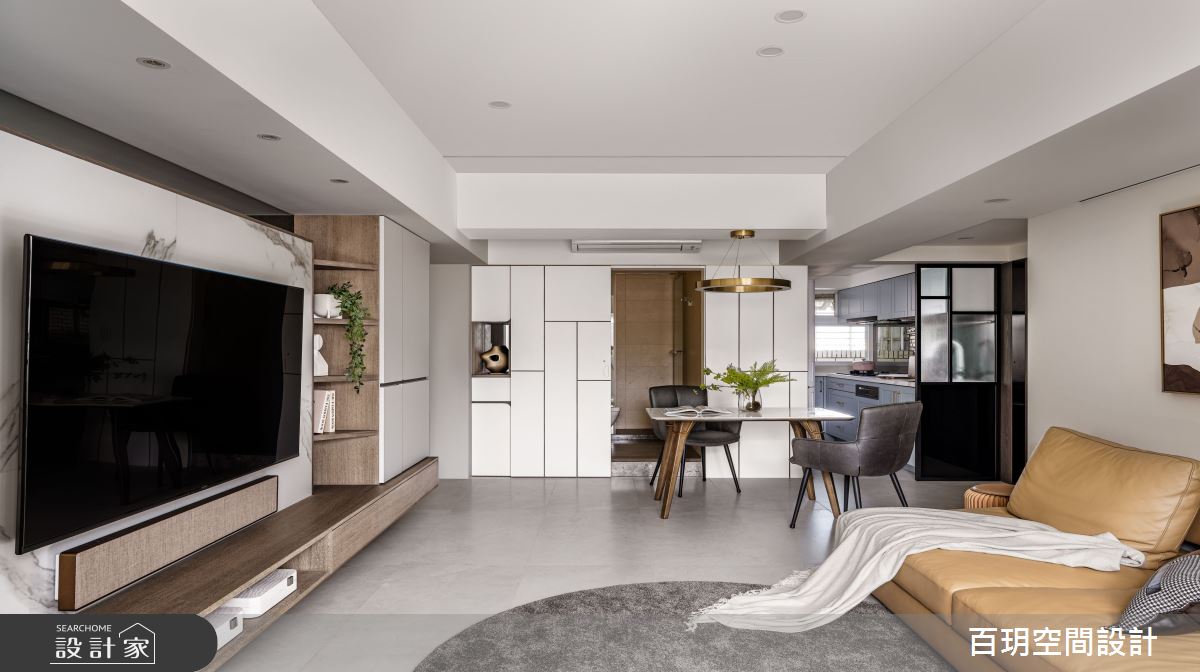 23坪老屋(31~40年)＿混搭風客廳餐廳案例圖片＿百玥空間設計＿百玥_墨白色的天空之6