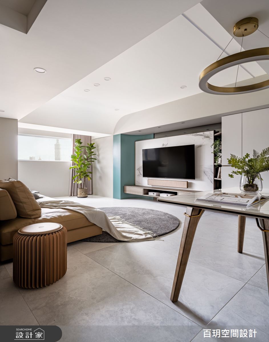 23坪老屋(31~40年)＿混搭風客廳案例圖片＿百玥空間設計＿百玥_墨白色的天空之13