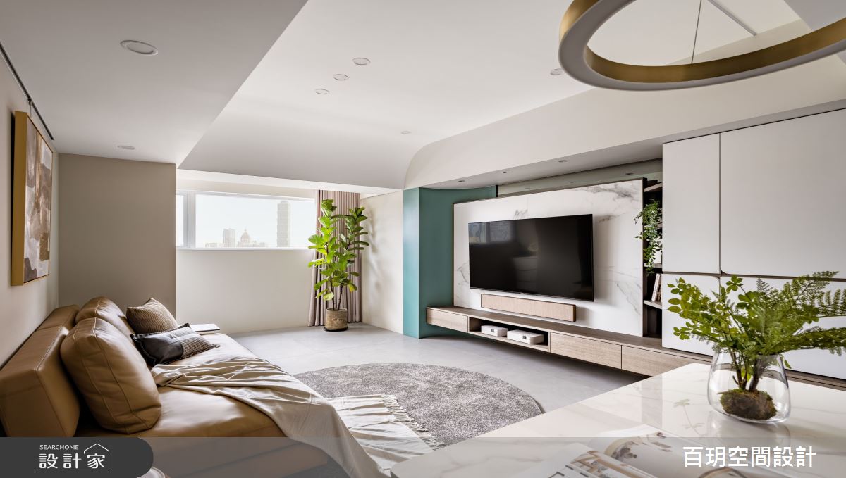 23坪老屋(31~40年)＿混搭風客廳案例圖片＿百玥空間設計＿百玥_墨白色的天空之12