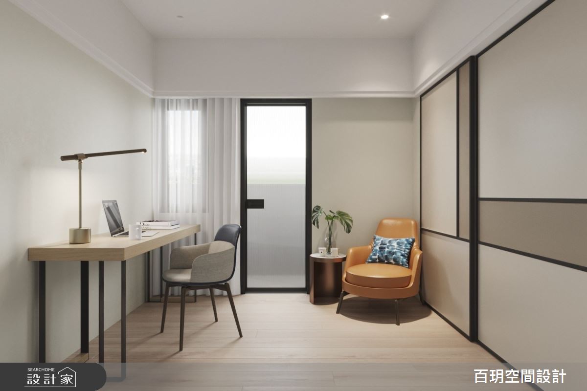 23坪老屋(31~40年)＿混搭風書房多功能室案例圖片＿百玥空間設計＿百玥_墨白色的天空之16