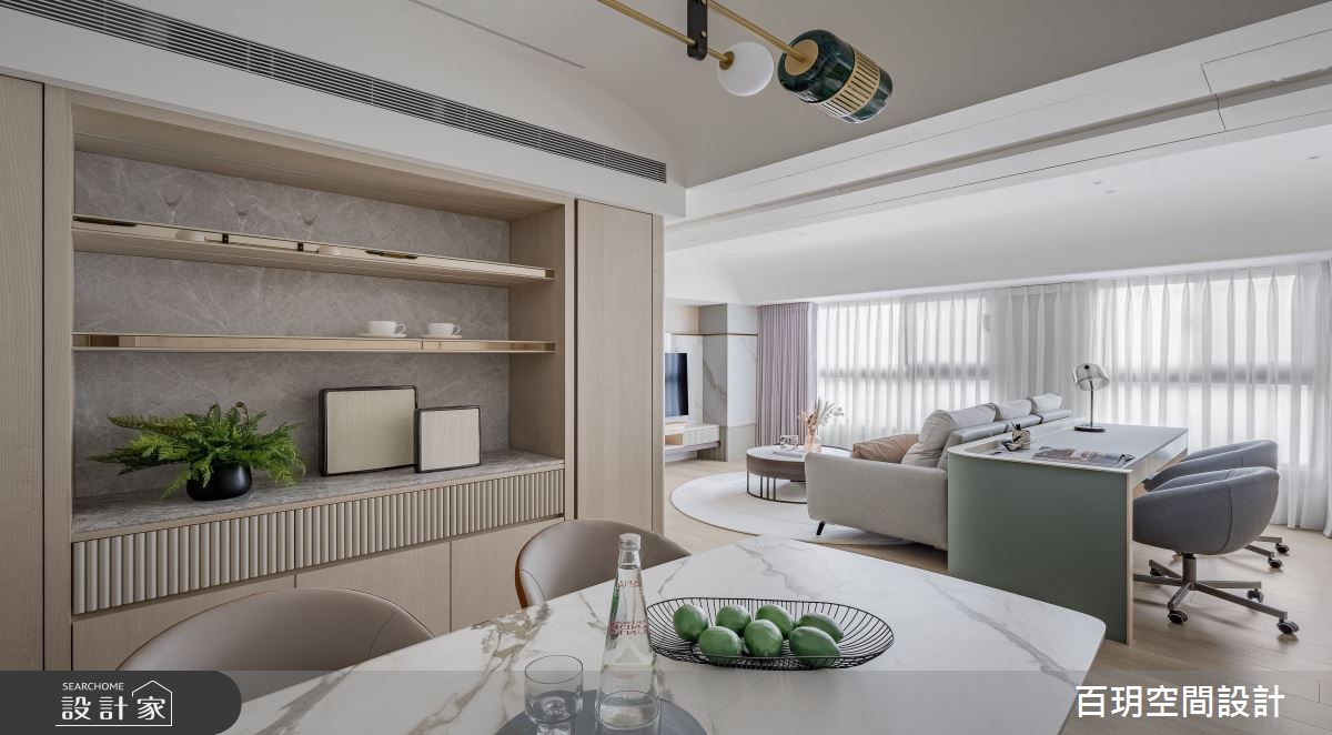43坪新成屋(5年以下)＿混搭風客廳餐廳書房案例圖片＿百玥空間設計＿百玥_冬天的仙人掌之12