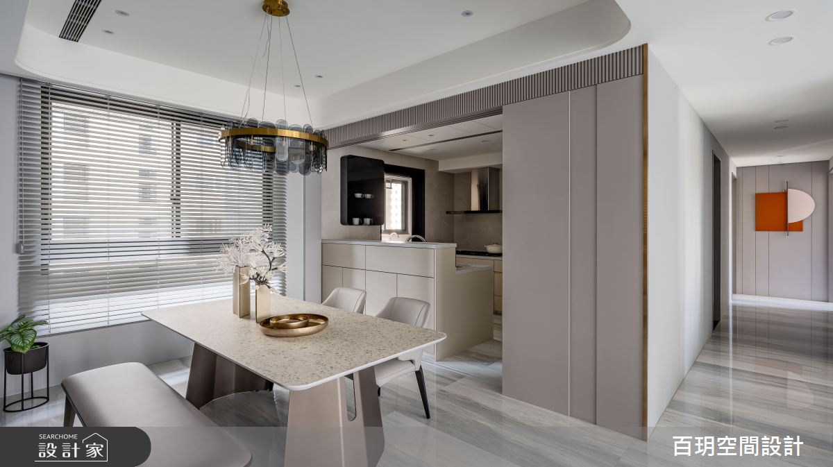 78坪新成屋(5年以下)＿現代風餐廳廚房中島案例圖片＿百玥空間設計＿百玥_白與黑的月亮之12