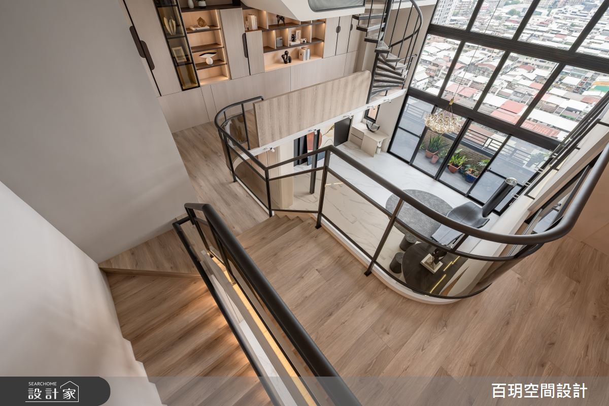 96坪老屋(31~40年)＿現代風樓梯案例圖片＿百玥空間設計＿百玥_伽利略的冥想空間之17