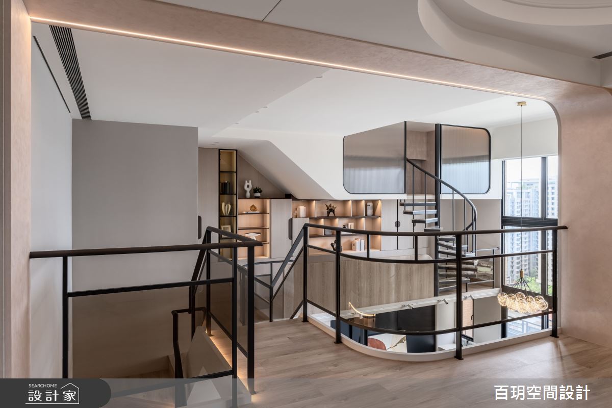 96坪老屋(31~40年)＿現代風樓梯案例圖片＿百玥空間設計＿百玥_伽利略的冥想空間之19